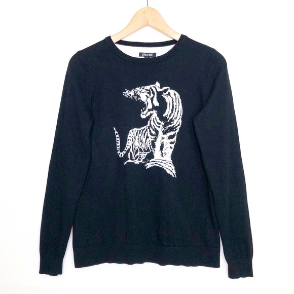 Unwine Black tiger, graphic, print sweater - Picture 1 of 10